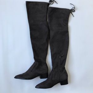 Marc Fisher Gray Yenna Over The Knee Boots